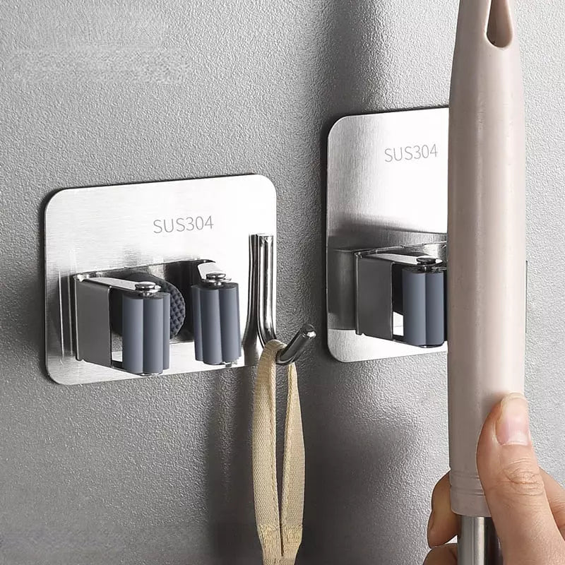 Suporte de Vassoura Adesivo de Parede Mahaos