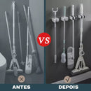 Suporte de Vassoura e Rodo com Adesivo de Parede 2 Unidades