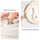 Kit Marmita Térmica Inox Lancheira Térmica Mahaos