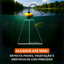 Localizador de Peixes Portátil Detector Com Fio De Profundidade
