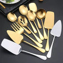 Kit Utensílios de Cozinha 6 Peças Inox Dourado Mahaos