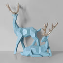 Decoração de Mesa de Resina Estátua Cervo 2 Peças Mahaos